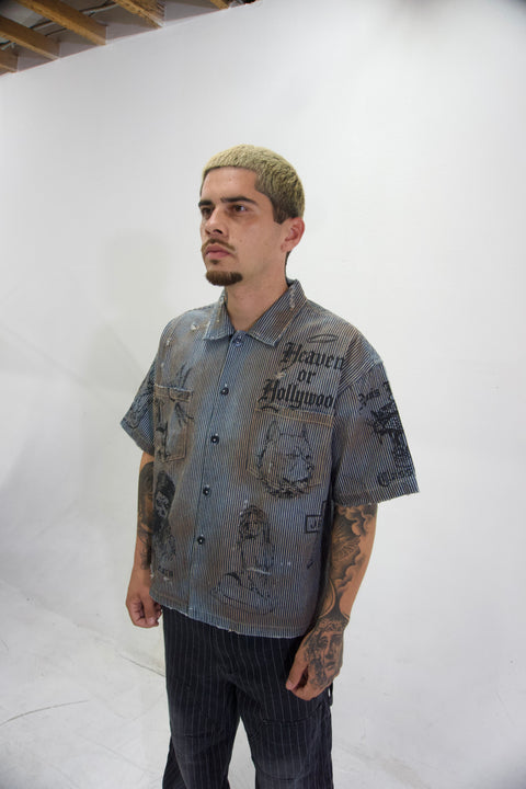 “Heaven or Hollywood” button up shirt
