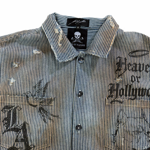 “Heaven or Hollywood” button up shirt