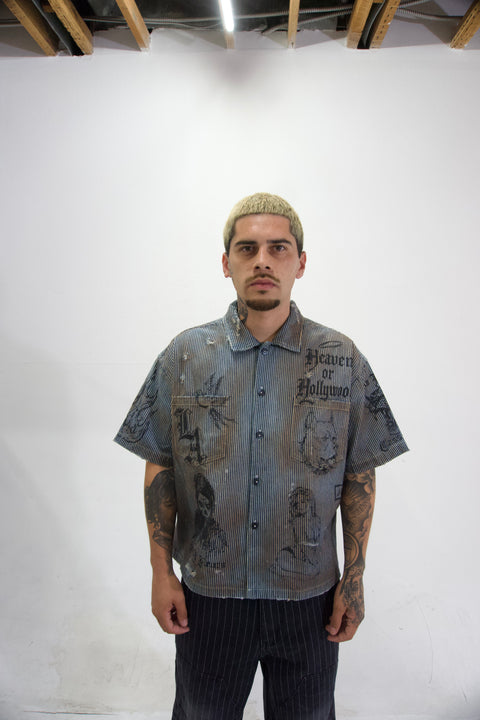 “Heaven or Hollywood” button up shirt