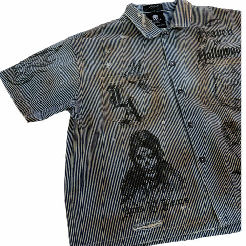 “Heaven or Hollywood” button up shirt